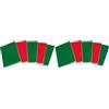 Pigna, Maxi Quaderno Monocromo Christmas edition, Copertina plastificata opaca, Formato 21x29,7, 5 Pezzi, colore Verde e Rosso, interno 1R, righe (Confezione da 2)