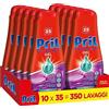 Pril Gel All in One Igiene, Detersivo Lavastoviglie Liquido con Bicarbonato, Multi-Azione Sporco Difficile, confezione risparmio 10 flaconi da 35 Lavaggi (350 lavaggi)