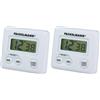 Fackelmann Timer da Cucina Digitale Professionale con Display LCD e Segnale Acustico, Magnete Potente sul Retro, Cronometro Cucina Compatto Salvaspazio 5x2,5x4,5 cm (Confezione da 2)