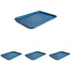 Lacor - 66993 - Vassoio per servizio fast food, Vassoio per alimenti, Polipropilene, Senza BPA, Impilabile, Resistente, Superficie Antiscivolo, Lavabile in Lavastoviglie, Colore Blu, 35x27 cm