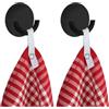 Wenko Gancio da parete Rondo, gancio autoadesivo in acciaio inox da fissare senza perforare, ideale per cucina, bagno e altri ambienti della casa, (L/H x P): Ø 5,5 x 2,5 cm, moderno nero opaco