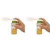 NERTHUS Vin Bouquet FIH 025 - Spray per Olio e aceto con Filtro e Pompa, flacone Fatto in Vetro, Colore Verde e Trasparente (Confezione da 2)