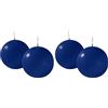 Cereria di Giorgio Risthò Candele Sfera, Cera, Blu, 8 cm, 4 unità (Confezione da 2)