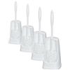 WENKO 19607100 Portascopino per WC Simple bianco, Materiale plastico, 12 x 40.5 x 12 cm, Bianco (Confezione da 4)