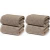 Ruggeri - Set 2 Teli Doccia e Bagno 70x140 cm - 100% Puro Cotone Extra Morbido - Collezione Asciugamani - Let's Color! (Tortora) (Confezione da 2)