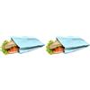 NERTHUS FIH 739 Borsa Porta Sandwich Riutilizzabile Blu Pastello, Ecologico, Adattabile, Facile da Pulire e Lavabile in Lavatrice, 10,5 x 14 x 18,5 cm (Confezione da 2)