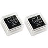 Rayher 28395576 tampone versacolor, 2,5 x 2,5 cm, Nero (Confezione da 2)