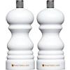 MasterCraft MasterClass - Macinapepe o macina sale con tappo intercambiabile, in plastica, bianco, 12 cm (Confezione da 2)
