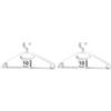 BERLONA Perchas | 10 Piezas | Percha De Plástico Antideslizante | Gancho Giratorio De 360° | Percha Ahorra-Espacio, Ligera Y Funcional | 41 cm x 21 cm | Para Pantalones, Vestidos, Camisas | Bianco
