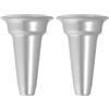 Home 3583826 Vaso Cimitero Per Loculo, Plastica, Argento, 17 cm (Confezione da 2)