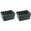 Wenko 21349100 Cestino Adria Mini Quadrato, Polipropilene, 14 x 9 x 19 cm, Grigio (Confezione da 2)