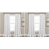 Lush Decor Bianco Tenda per Finestra con Volant, Stile Shabby Chic, per Soggiorno, Sala da Pranzo, Camera da Letto (Singolo), 213,4 x 127 cm, Colore, Tessuto, 84L Panel (Confezione da 2)