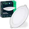 V-TAC Faretto LED da Incasso Rotondo 18W - Chip Samsung - Diametro 220 mm - 1850 Lumen - IP20 - per Soffitto, Casa, Ufficio - Faretti - Mini Pannello - Lampada - Luce Bianca Fredda 6500K