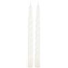 Cereria di Giorgio Risthò Candele Tortiglione Laccate, Cera, Bianco, 2.2x2.2x21 cm, 6 unità (Confezione da 2)