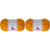 Utopia Crafts Filato Grosso in Ciniglia per Uncinetto e Ferri - Gomitolo da 100 g - 60 m - Mustard - Filo Chunky Morbido e Facile da Lavorare - Lavabile in Lavatrice (Confezione da 2)