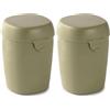 Snips Porta Yogurt Refrigerato, Contenitore per Merende e Pappe, 0,5 L,10 x 9 x 13 cm, Verde, Coperchio con Chiusura di Sicurezza (Confezione da 2)