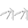 FACKELMANN Super Cavatappi Sommelier con Lama Taglia Capsule, Acciaio Inox, Argento (Confezione da 2)