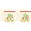 THUN - Chiudipacco albero con doni - ceramica - Collezione Natale - 7,5 x 7,5 cm (Confezione da 2)