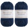 Utopia Crafts 100% lana vergine 50 g (blu marino) (Confezione da 2)