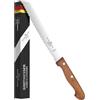 Schwertkrone® Coltello da pane Manico in legno Lama seghettata [PRODOTTO A SOLINGEN - GERMANIA] - Coltello da pane - con lama seghettata e manico in legno di faggio (lama: 20 cm)
