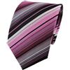 TigerTie Cravatta in seta - rosa lila nero argento grigio striato - Cravatta 100% seta