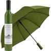 MIJOMA Ombrello tascabile confezionato in bottiglia, camuffato come bottiglia di vino, idea regalo per gli amanti del vino, Ø 90 cm, Vino bianco, 30 x 5 x 5 cm