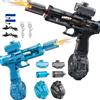 DONGZQAN 2 Pezzi Pistola Ad Acqua Potente Elettrica, Electric Water Gun, Pistola Ad Acqua Con Effetti Speciali Lampeggianti a Led, Giocattolo per Feste Estive in Piscina e Spiaggia (Blu + Grigio)