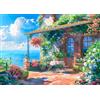 CHengQiSM Puzzle 1000 pezzi casa vacanza con vista mare puzzle per adulti paesaggio puzzle scena naturale puzzle per adulti adolescenti bambini giocattolo interattivo cervello teaser