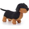 Apricot Lamb Bassotto Fulan Cane Peluche per Bambini, Morbido e Carino Giocattolo per Neonati Ragazze e Ragazzi, Soffice Bassotto Fulan Nero 34 cm