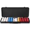 SLOWPLAY Godel set di fiches da poker in ceramica per Texas Hold'em, 500 pz [Fiches non numerate], 43 mm e 12 g l'una | Con elegante valigetta in policarbonato tedesco extra-resistente