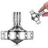 LOQATIDIS Trottola in Metallo di Precisione, Perfettamente Bilanciata, Rotazione Liscio, Tempo di Rotazione Lungo, Facilmente Oltre 10 Minuti, Giocattolo EDC Portatile (M/Argento)