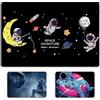 Fjquamitix Sottomano da scrivania per bambini, lavabile, antiscivolo, motivo astronauti, 60 x 40 cm, ideale per scuola e ufficio