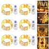 Luthando 6 luci a LED a batteria con timer, 2 m, 20 LED, in rame, funzionamento a batteria, IP65, impermeabile, per feste, Natale, matrimonio, illuminazione decorativa