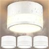 ZIZZLER 4 Faretti Led Bianchi da Soffitto, Impermeabile IP44, Faretto per Cucina Interni Corridoio, 12W 1100LM, Plafoniera Rotondi Soffitto Soggiorno, Luce Calda, Bathroom Spot Lights Ceiling, 10cm