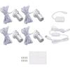 Spacnana Mini Faretto LED USB da 4 Pezzi 5V Faretto con Display a LED con Cavo Lungo 6,6 Piedi per Display per Luci Decorative per Camera (Luce naturale)