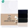 Utopia Bedding - Lenzuolo con Angoli in Jersey - Polycotton - 25 cm di Tasca Profonda (90 x 200 cm, Bianco)