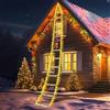 SIVQIKE 240 luci fiabesche LED Babbo Natale Scala 3M striscia luminosa di Natale LED con funzione timer di memoria,8 modalità,luci decorative natalizie per esterni,interni,finestre,giardini (bianco caldo)