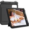 MoKo Custodia Impermeabile per Tablet con Supporto, Compatibile con iPad 9, iPad Air 5/4/3/2, iPad PRO 11, iPad 10.2, Galaxy Tab S6/S7, Tab A 10.1, Tab S 10.5, Fire HD 10, Fino a 13 - Nero