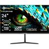 Minifire Monitor 24 Pollici 100Hz,Type-C,HDMI,VA, PC Monitors FHD 1080p, 5ms(OD), Adaptive-Sync, Eye-Care Mode, Senza Cornice, VESA, Inclinazione Regolabile (MF24X3AL usb c cable incluso)