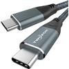 Twozoh Cavo 4K USB C 100W 0,5M (All-in-One), USB 3.2 Gen 2 X 2 20Gbps Trasferimento Dati USB C 3.1 Tipo C PD Ricarica Rapida Monitor Video 4K