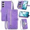 Fertuo Cover per Samsung Galaxy A18 / A17 / A16 / A26, Custodia a Libro in Pelle PU Flip Case con Porta Carte, Chiusura Magnetica e Cinturino [Disegni Fiori] Portafoglio Antiurto, Viola