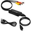 AXFEE Convertitore da RCA a HDMI, Switch di Uscita Full HD 720P/1080P, Adattatore RCA a HDMI con Cavi RCA e HDMI, Convertitore Audio Video, per PS2 Wii Xbox Gamecube N64 SNES VHS DVD (Q1-3542725)