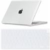 Se7enline Compatibile con MacBook Air 15 Custodia 2025 2024 2023 M4 M3 M2 Modello A2941/A3114/A3241 Cover rigida per laptop Mac Air 15,3 New Air e protezione per tastiera in TPU, trasparente
