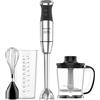 Taurus - Frullatore a Immersione XXL 1500W | 20 Velocità + TURBO | Lame Inox | Campana Antischizzi | Ergonomico | Senza BPA | Lavabile in Lavastoviglie | Tritaghiaccio | 3 Accessori