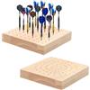 APOMOONS Supporto per freccette in legno, 2 pezzi, posizionamento diverso dei fori, supporto per freccette per ogni tipo di bersaglio, adatto per freccette in acciaio e freccette morbide