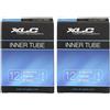 XLC 2508120200 Camera d'aria per bicicletta, Nero (Black), 12 1/2 x 2 1/4 47-203, 54-203, 62-203 AV 33 mm (Confezione da 2)