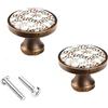 SYDARSYN 2 Pezzi Pomelli per Mobili Vintage in Ceramica - Pomelli Manopola Pomello per Cassetto Armadi Armadio