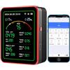 RISOON 15 in 1 Monitor di qualità dell'aria : WiFi rilevatore di qualità dell'aria rileva PM, CO2, TVOC, HCHO, PM, AQI, temperatura e umidità, monitor CO2 con telecomando app, per Smart Home Automation