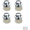 SYDARSYN 4 pezzi Push Button Nascosto Maniglia Zinco Lega Maniglie per Cassetti Invisibile Maniglie Tatami Maniglie da Incasso Nascosto Maniglia Foro Singolo (Argento)
