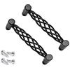 SYDARSYN 2 Pezzi Maniglie per Mobili da Cucina Nero - Maniglie per Mobili In Metallo Stile Gabbia per Uccelli (A, 128mm)